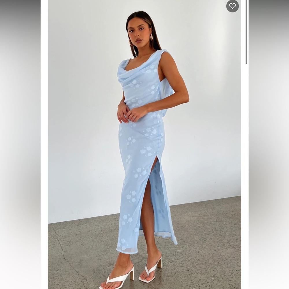 White Fox This is the Year Blue Maxi Dress